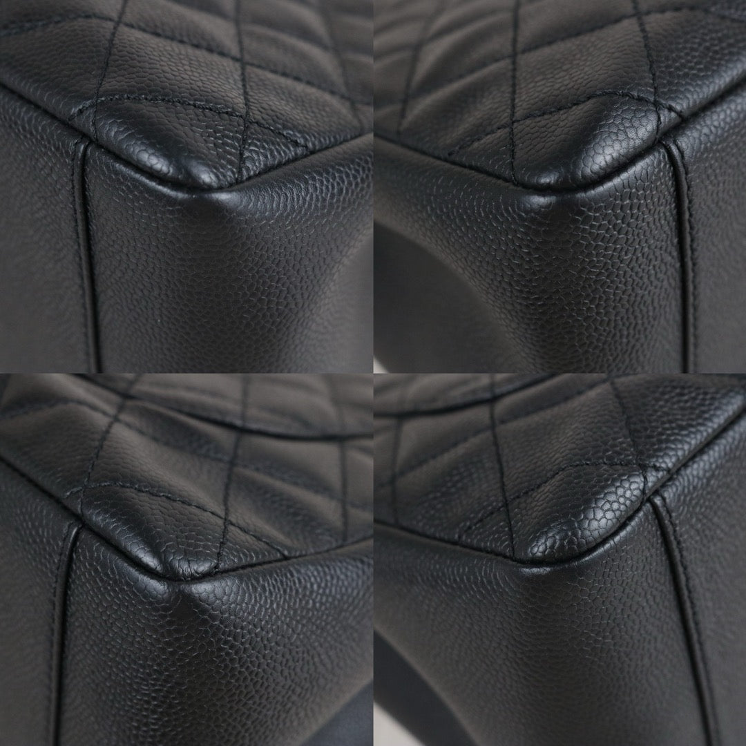 Include Entrupy Certificate of Authenticity｜Very Good ( Rank A) ｜ CHANEL Caviar Skin Matrasse Chain GST Tote Bag  Black  Made In 2009-2010Year｜S26062801