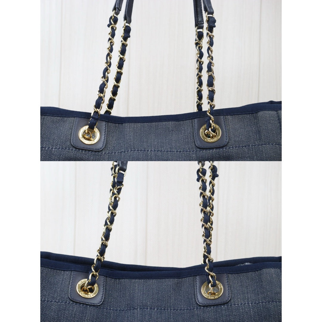 Good ( Rank AB)｜ CHANEL Canvas Tote Bag Navy  Made In 2012-2013 Year｜24080901