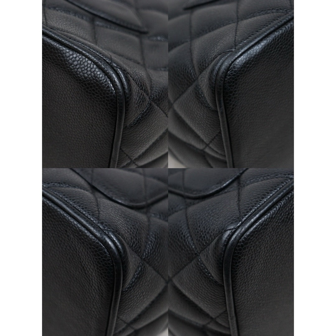 Include Entrupy Certificate of Authenticity｜Good ( Rank AB)｜ CHANEL Caviar Skin Calf Leather Tote Bag Black Made In 2000～2002Year｜26022001