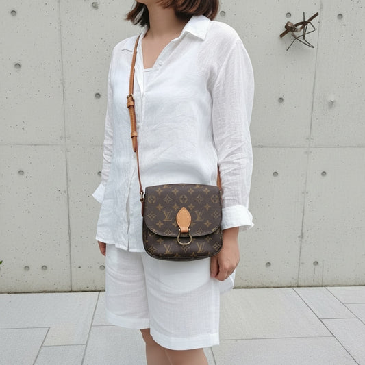 Include Entrupy Certificate of Authenticity｜Good ( Rank AB)｜ Louis Vuitton Monogram Saint Cloud MM Shoulder Bag ｜26062907
