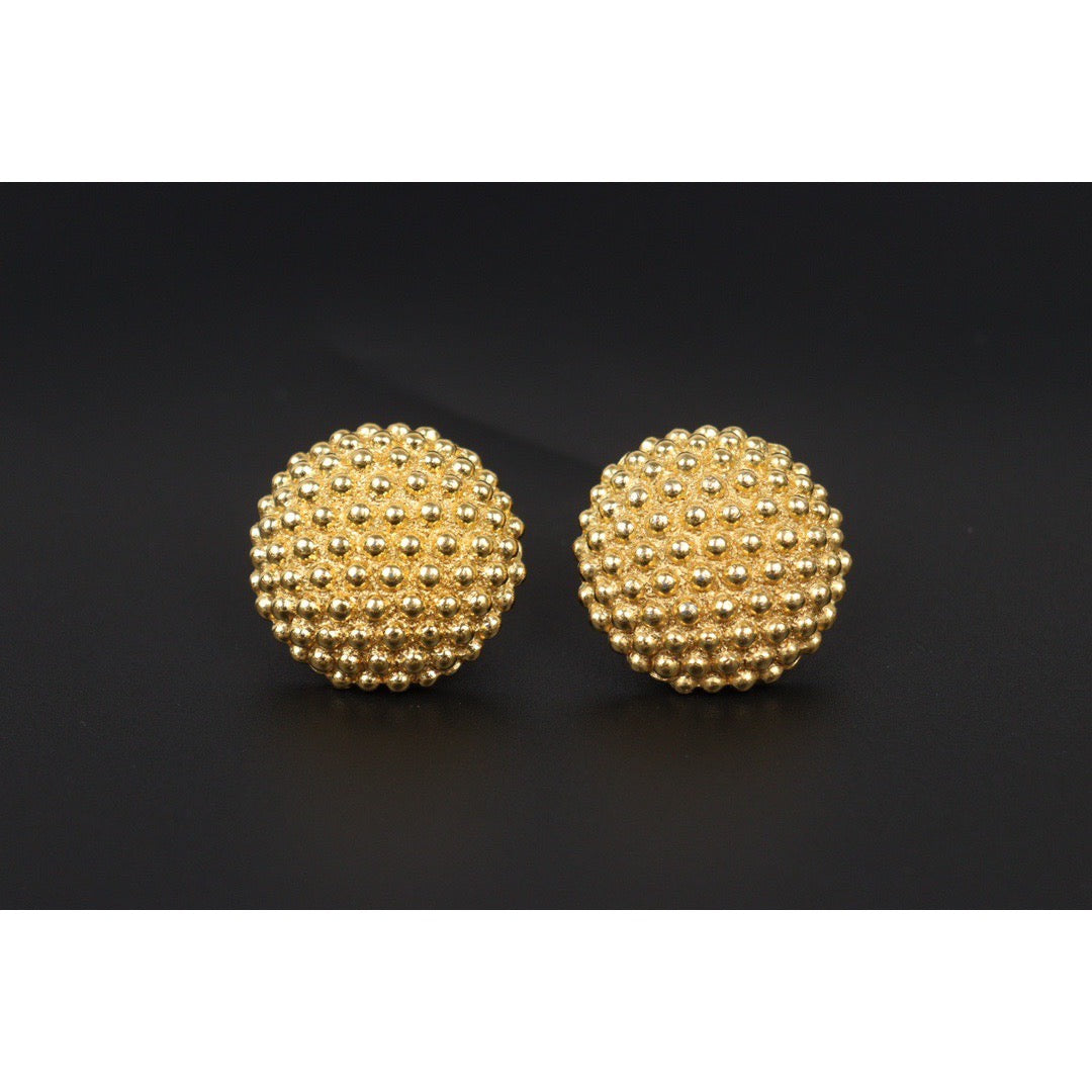 Rank A ｜Yves Saint Laurent  Gold 24 Plated Earrings ｜Q24041503
