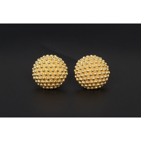 Rank A ｜Yves Saint Laurent  Gold 24 Plated Earrings ｜Q24041503