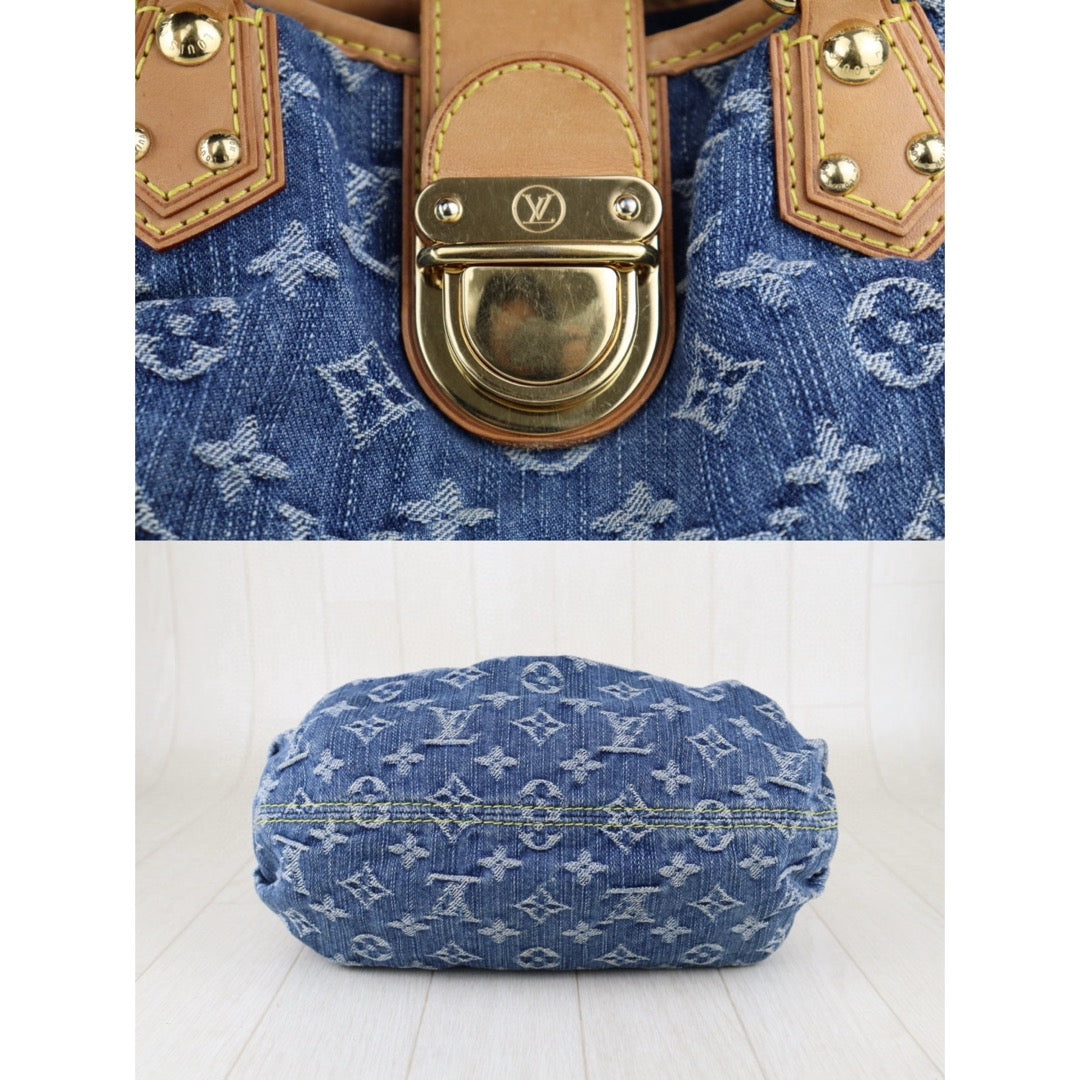 Good ( Rank AB)｜  LV Monogram Denim Pleaty Hand Bag ｜S25011503
