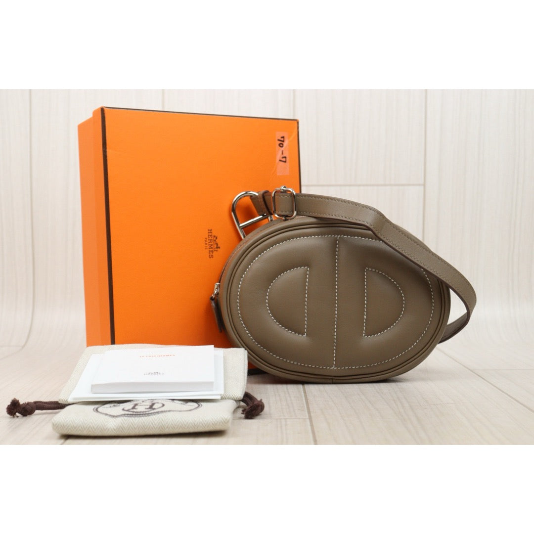 Very Good ( Rank A) ｜ Hermes In-The-Loop Swift Leather Waist Bag Sling Backbag Etoupe Gray｜V25070205
