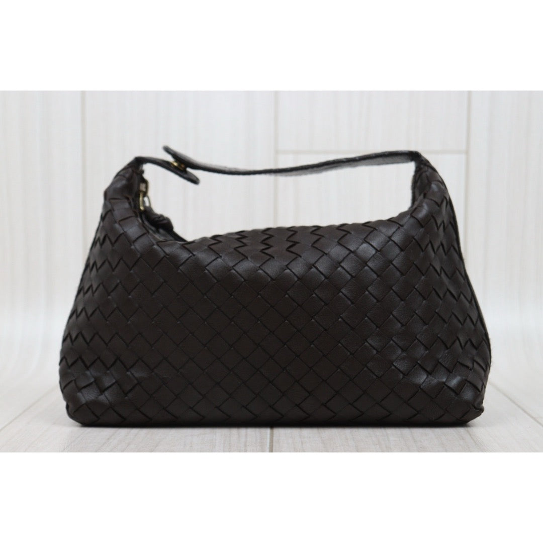 Good ( Rank AB)｜ Bottega Veneta Lamb Skin  Braid HandBag Brown｜25052910