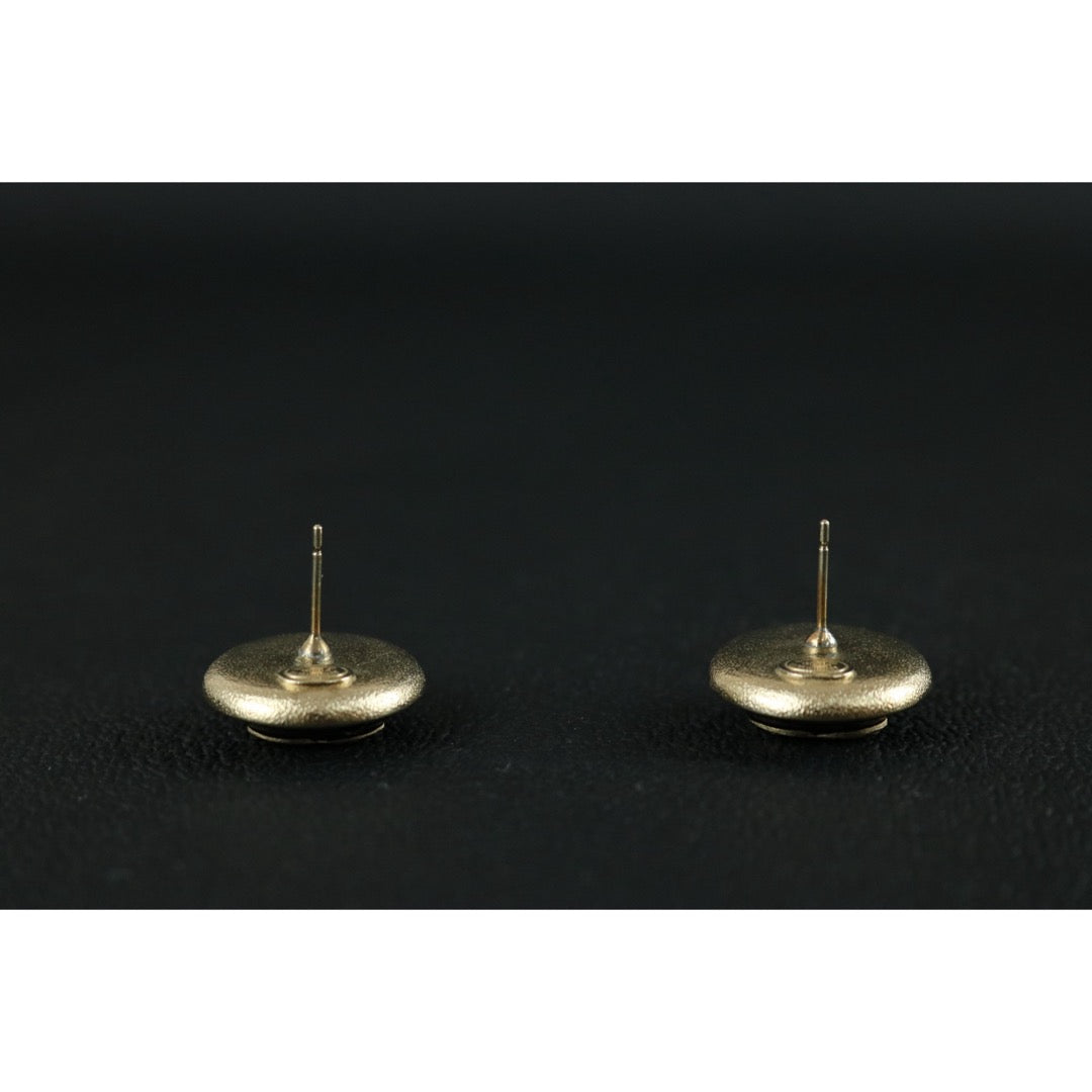 Very Good ( Rank A) ｜ CHANEL 18A Coco Mark  Black Enamel Rhinestone Earrings Made In 2018Year ｜S26022611