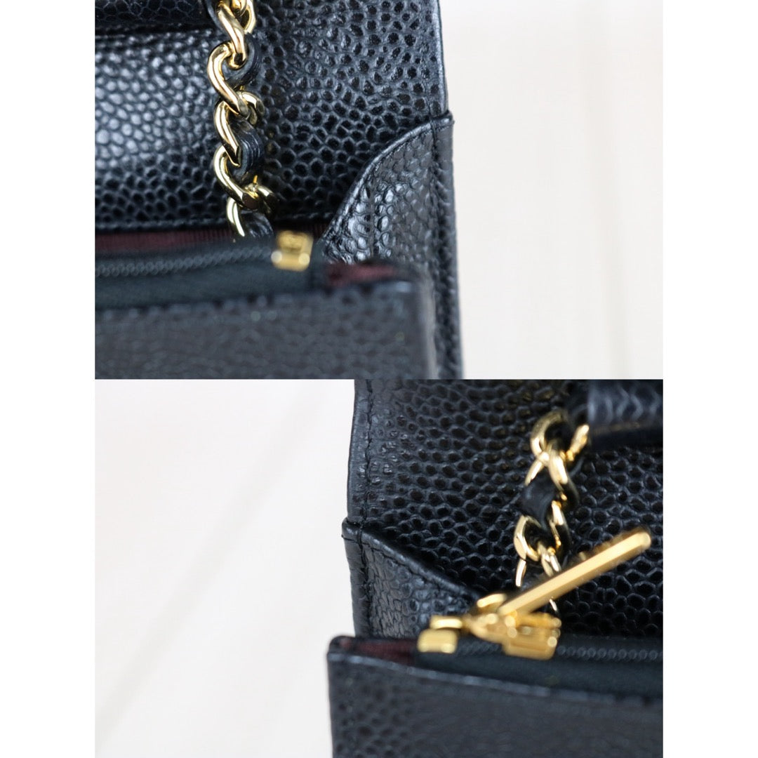 Very Good ( Rank A) ｜Full Set CHANEL Matrasse Chain Caviar Skin WOC19 Shoulder Bag Black Made In 2020Year ｜W25111203