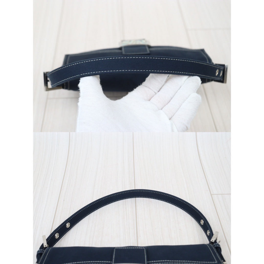 Rank A ｜  FENDI Denim Baguette Shoulder Bag  ｜24042509