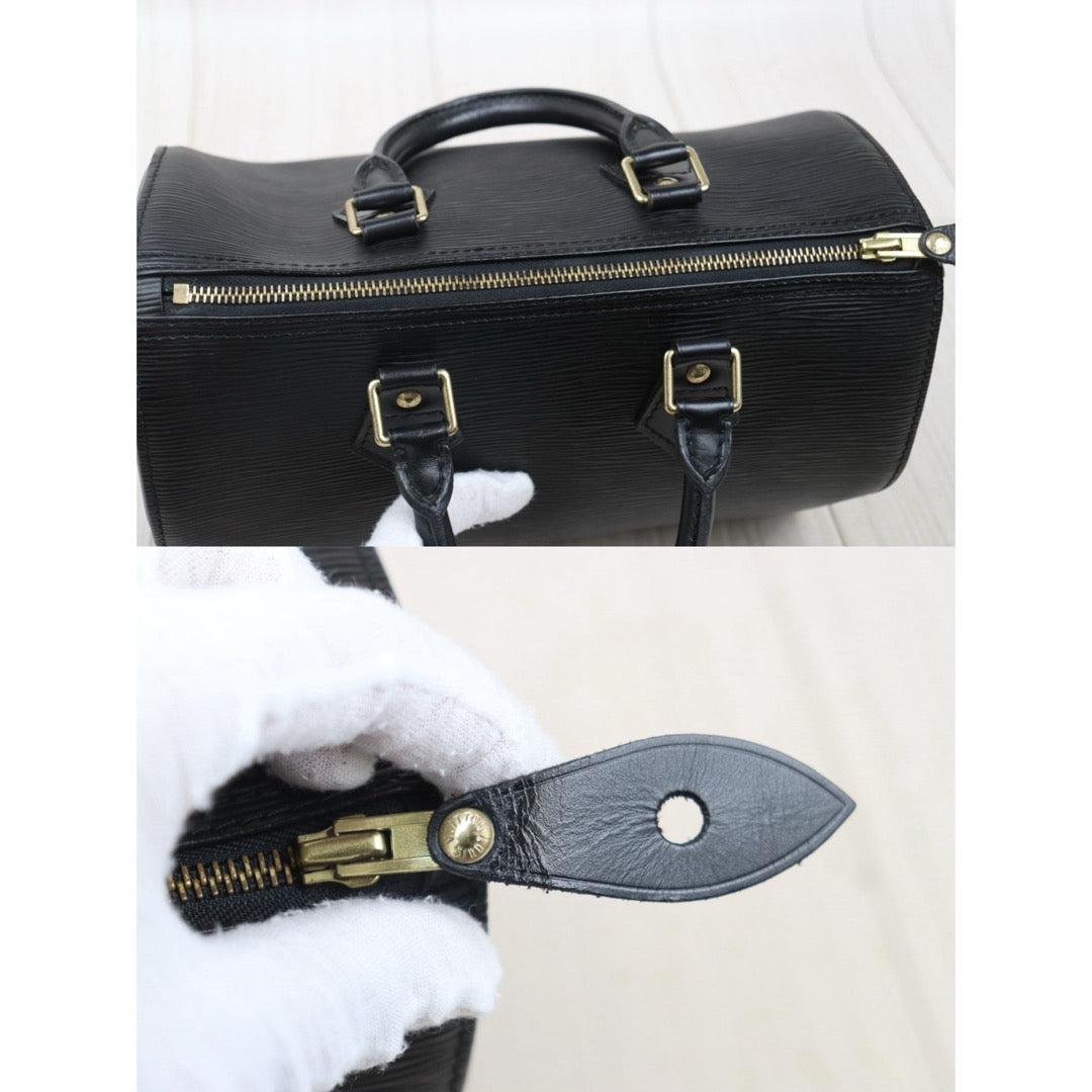 Good ( Rank AB)｜ LV Epi Speedy 25 Hand Bag Black｜25070302