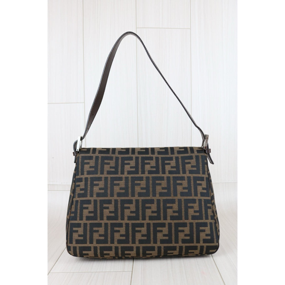 Include Entrupy Certificate of Authenticity｜Very Good ( Rank A)｜ FENDI Zucca Mamma Baguette Shoulder Bag ｜X26092110