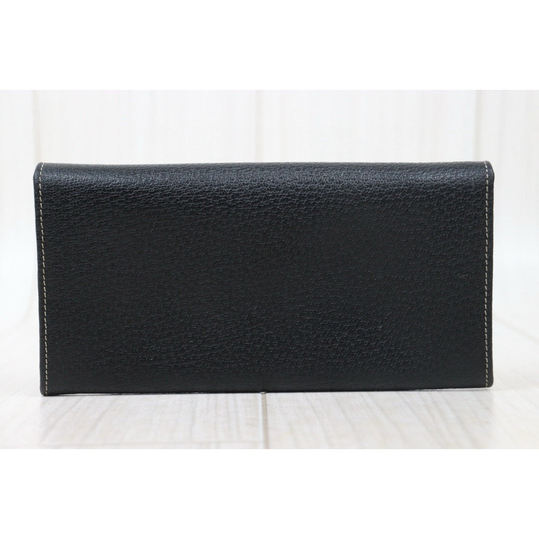 Very Good ( Rank A) ｜ FENDI Leather Calf Black Long Wallet  ｜24120504