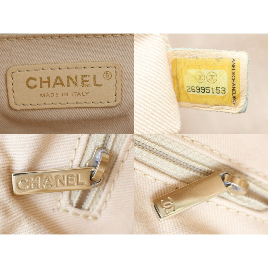 Good ( Rank AB)｜ CHANEL Canvas Tote Bag  White Beige Large Made In 2018-2019 Year｜B25011012