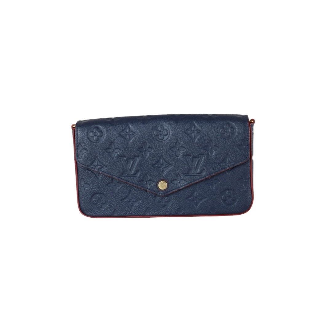 Very Good ( Rank A)｜LV Monogram Empreinte Pochette Felicie Shoulder Bag Blue｜S25112304