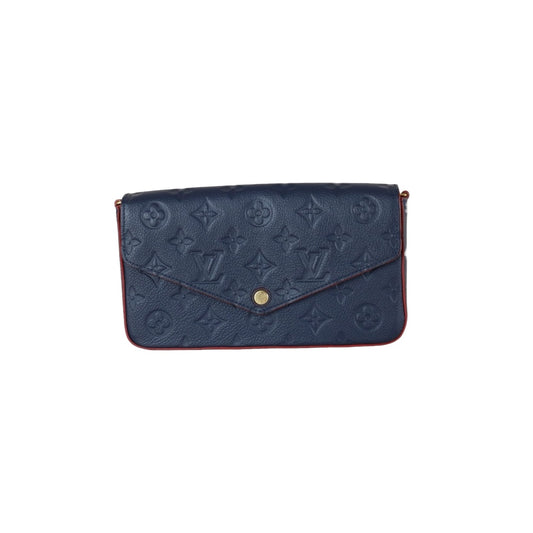 Very Good ( Rank A)｜LV Monogram Empreinte Pochette Felicie Shoulder Bag Blue｜S25112304