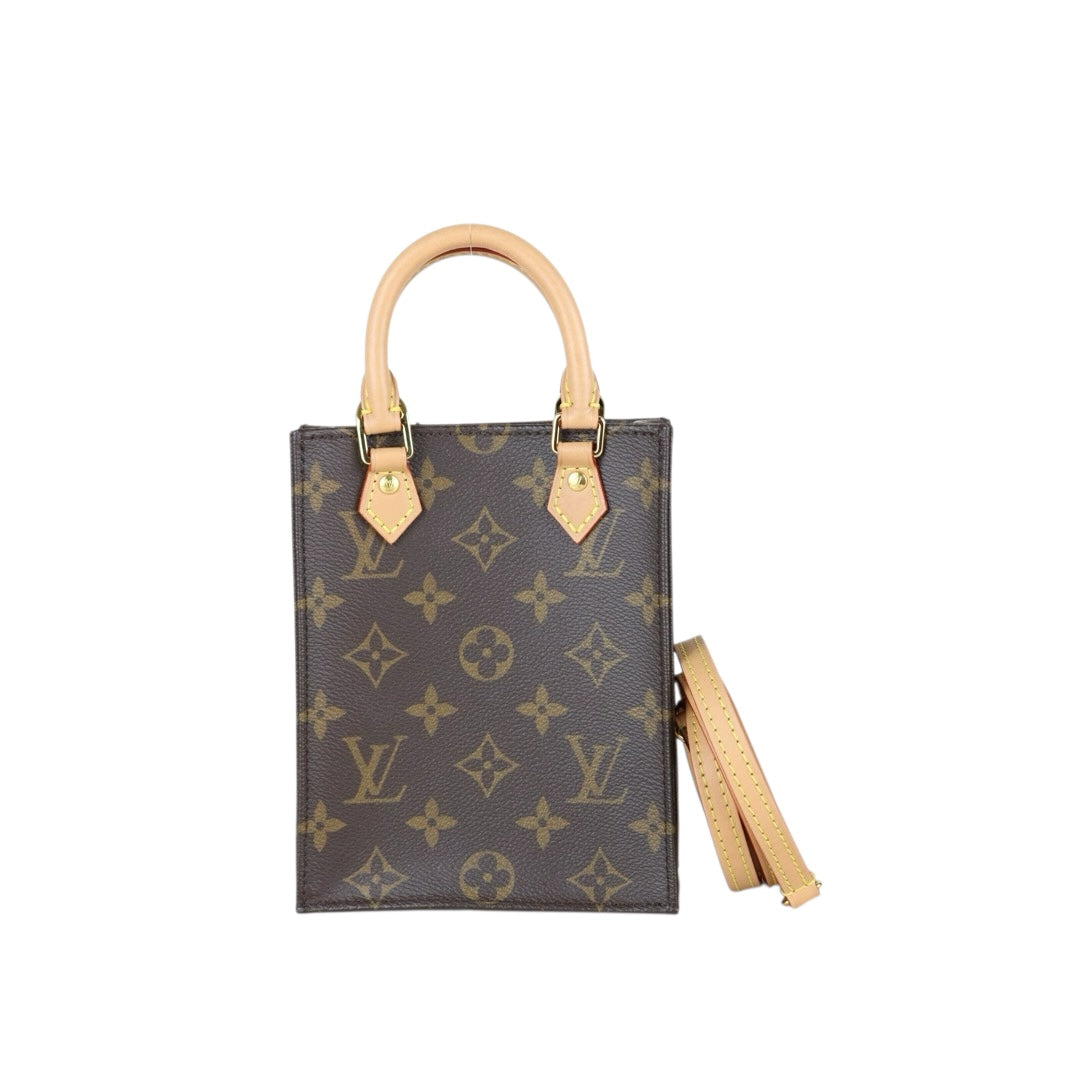Very Good ( Rank A)｜ LV Monogram  Petit Sac Plat MINI Tote Bag Shoulder Bag｜S25073004