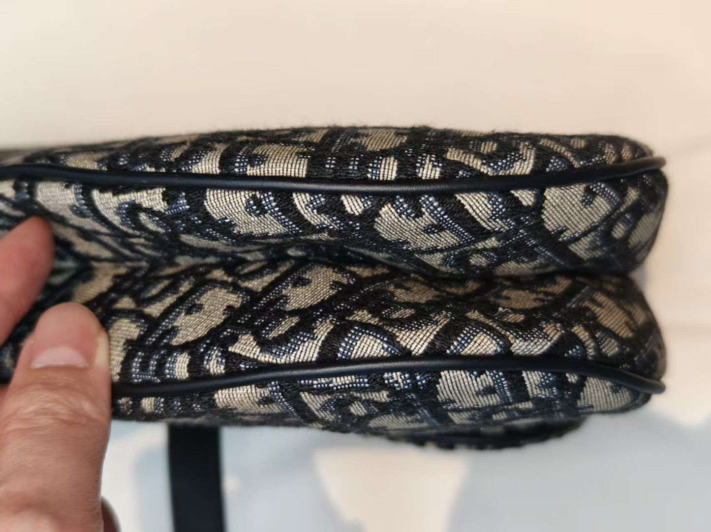 Very Good ( Rank A)｜Dior Trotter Saddle Shoulder Bag Medium with strap and Entrupy Certificate of Authenticity