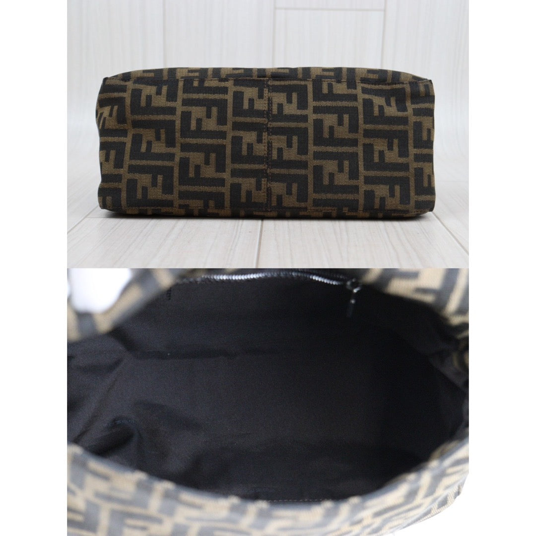 Rank A｜ FENDI Zucca Mamma Baguette Shoulder Bag ｜24030727