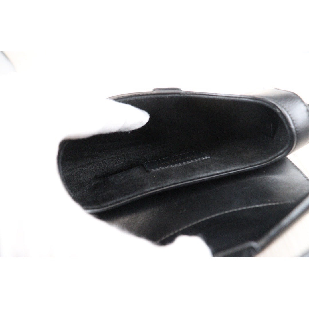 Second installment｜Rank A ｜Dior Smooth Calfskin Mini Saddle Bag Black Include Entrupy Certificate of Authenticity｜23080307