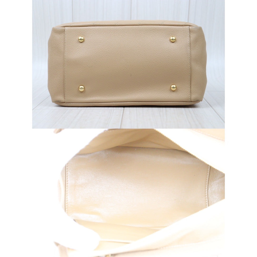 Good ( Rank AB)｜ CHANEL  Caviar Skin PTT Shoulder Bag Beige  Made In 2000-2002Year｜P24061137