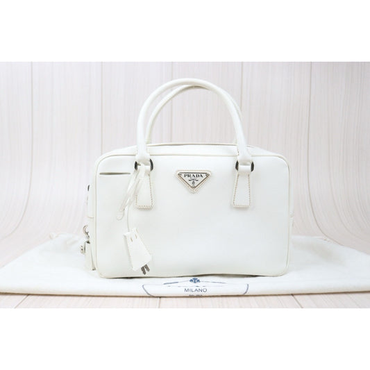 Good ( Rank AB)｜Prada Plume mini HandBag White｜V24121909