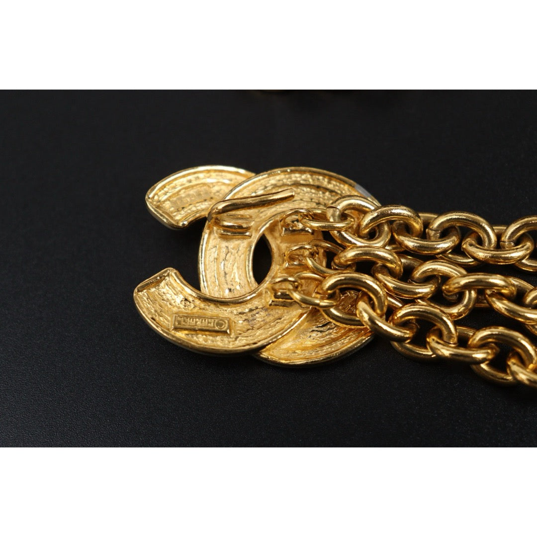 Excellent（Rank SA） ｜  CHANEL Vintage Coco Mark Gold Waist Chain｜25080702