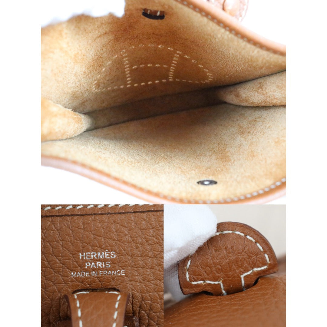 Include Entrupy Certificate of Authenticity｜Good ( Rank AB)｜ HERMES TC Leather  Evelyn 16 Shoulder Bag Golden Brown Y Stamp Made In 2020 Year ｜W26040823