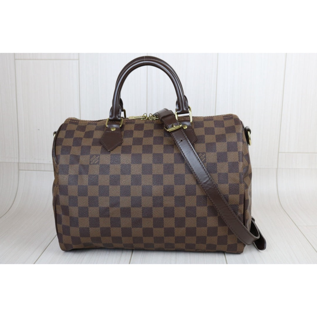 Include Entrupy Certificate of Authenticity｜Good ( Rank AB)｜ Louis Vuitton Damier Speedy 30 Hand Bag With Shoulder Strap｜S26090408