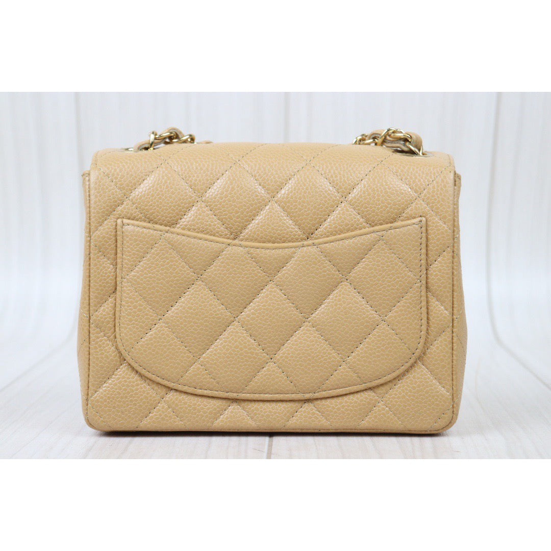 Very Good ( Rank A)｜ CHANEL  Matrasse Caviar Skin 17 Beige Shoulder Bag Made In 2004～2005Year ｜24071502