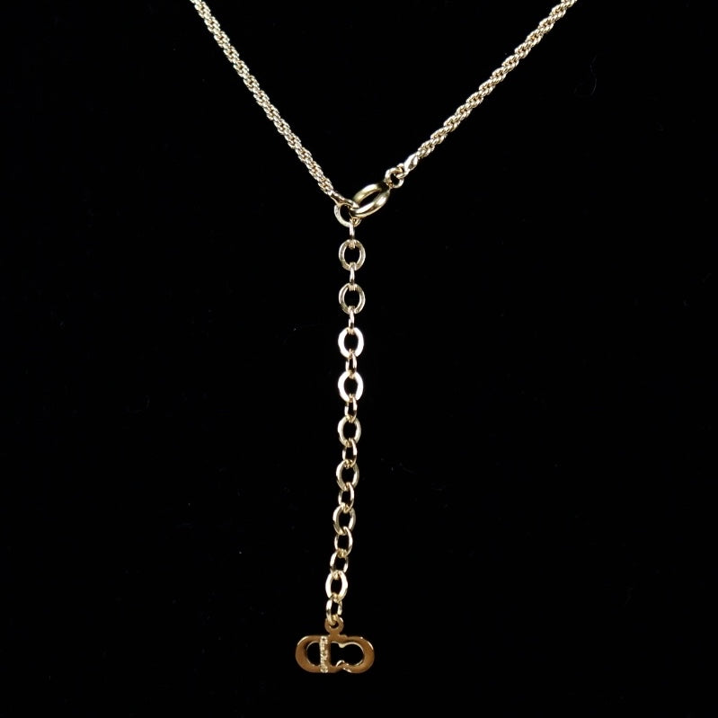 Rank A ｜ Dior CD Necklace Gold Plated ｜V23080101