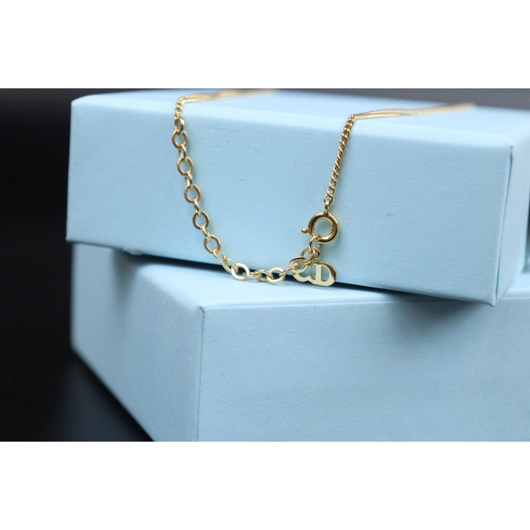 Rank A ｜ Dior CD Necklace Gold Plated ｜V24030763