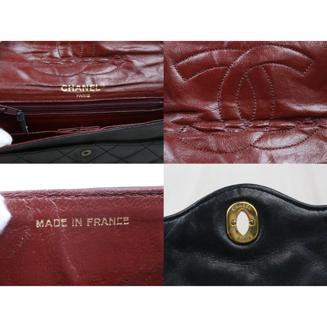 Good ( Rank AB) ｜ CHANEL Paris Limited Series Matrasse Classic Double Flap 22 Shoulder Bag Black Made In 1986-1988Year｜25122310