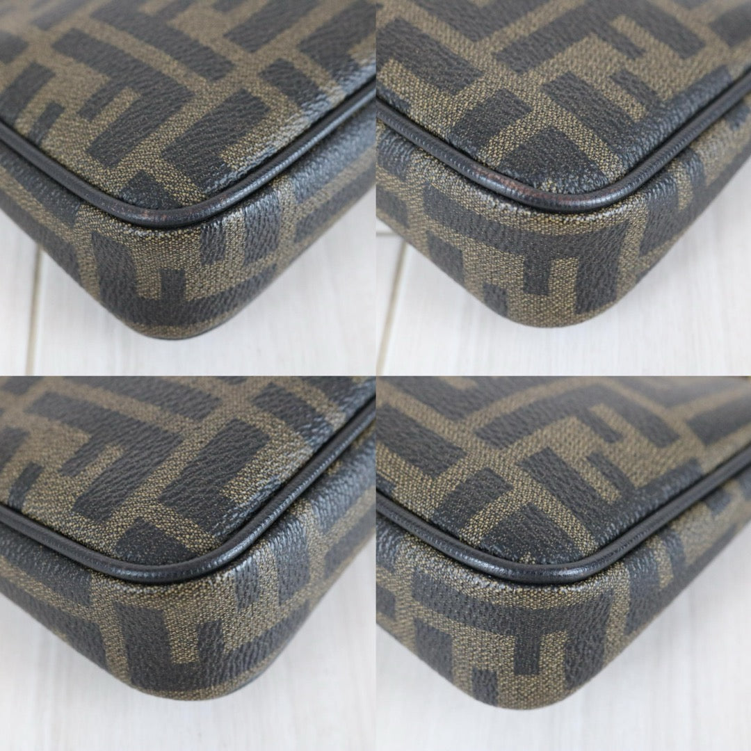 Good ( Rank AB)｜ FENDI Zucca Mamma PVC Baguette Pouch Shoulder Bag｜S25121104