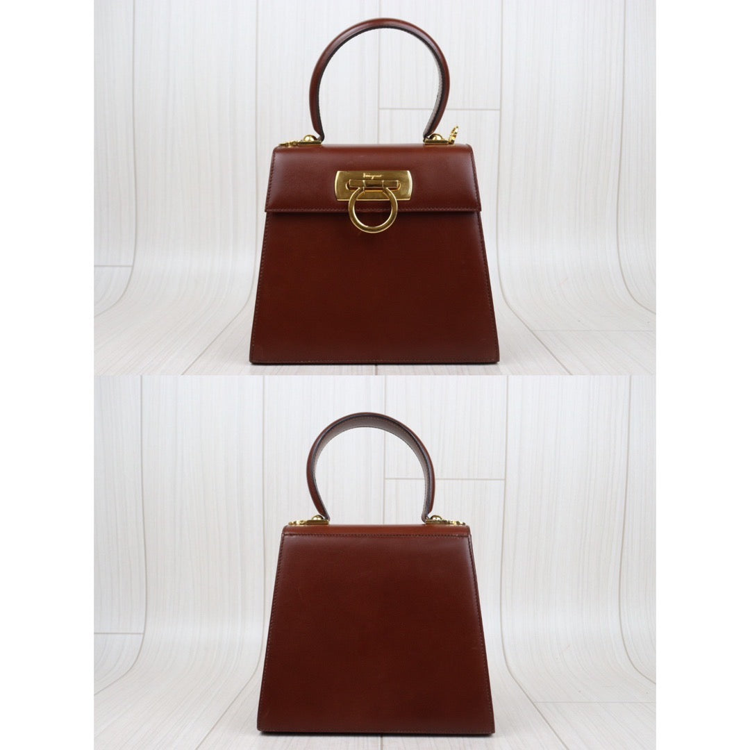 Rank A  ｜Ferragamo Gancini 2WAY Handbag  Shoulder Bag｜23122304