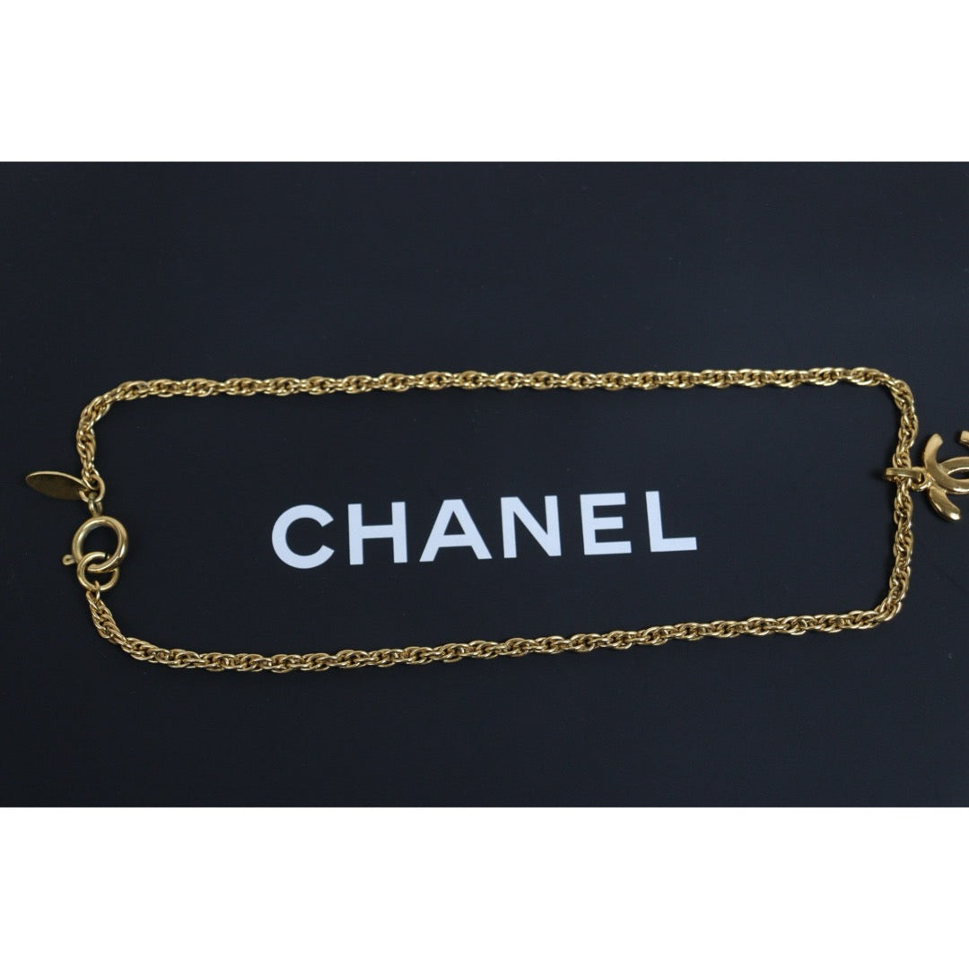 Include Authentic Detective Certificate of Authenticity｜Very Good ( Rank A) ｜CHANEL Vintage COCO Mark  Golden Necklace ｜26061804