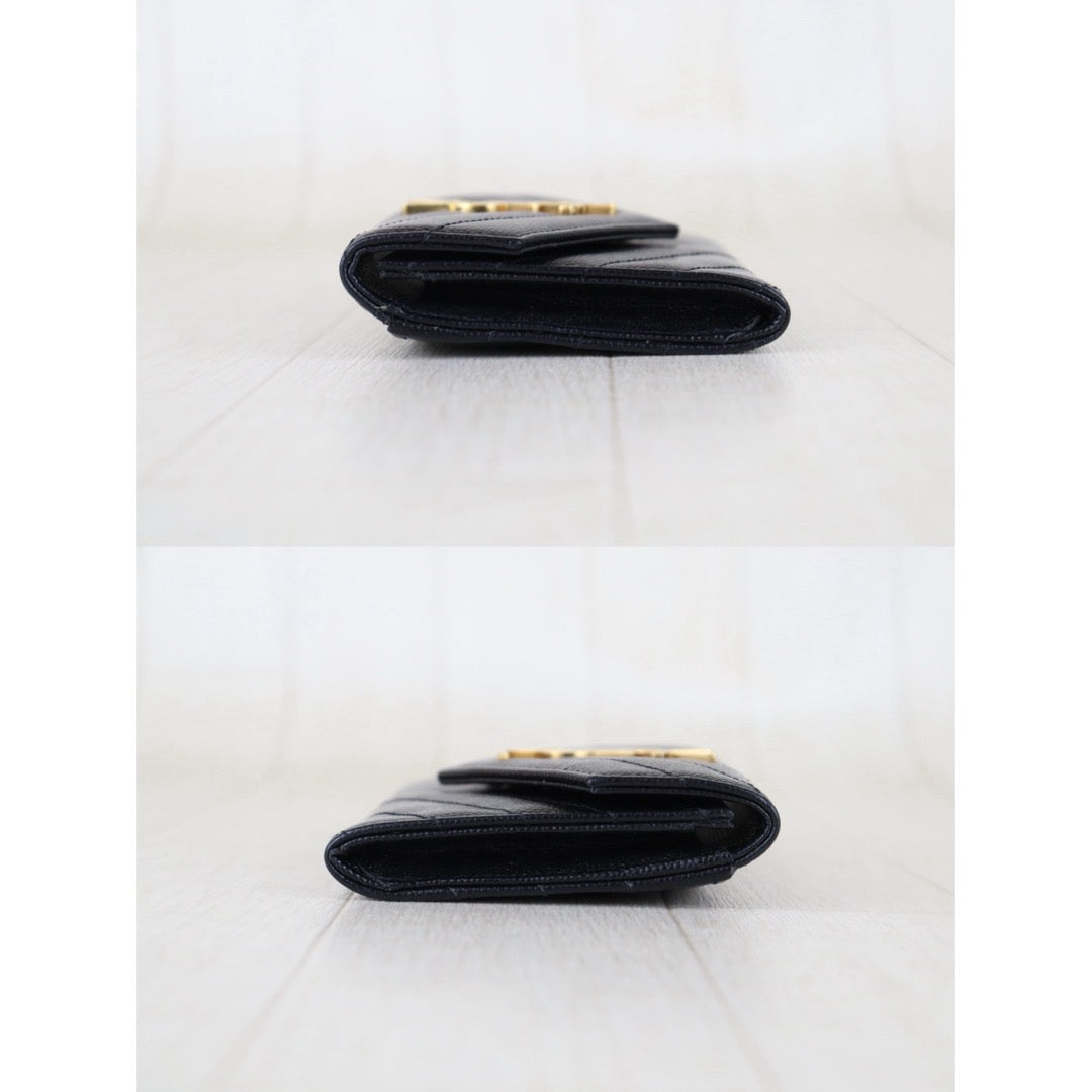 Include Entrupy Certificate of Authenticity｜Excellent（Rank SA）｜  Saint Laurent YSL Caviar Skin Calf Leather  Card Holder Black｜S26030819