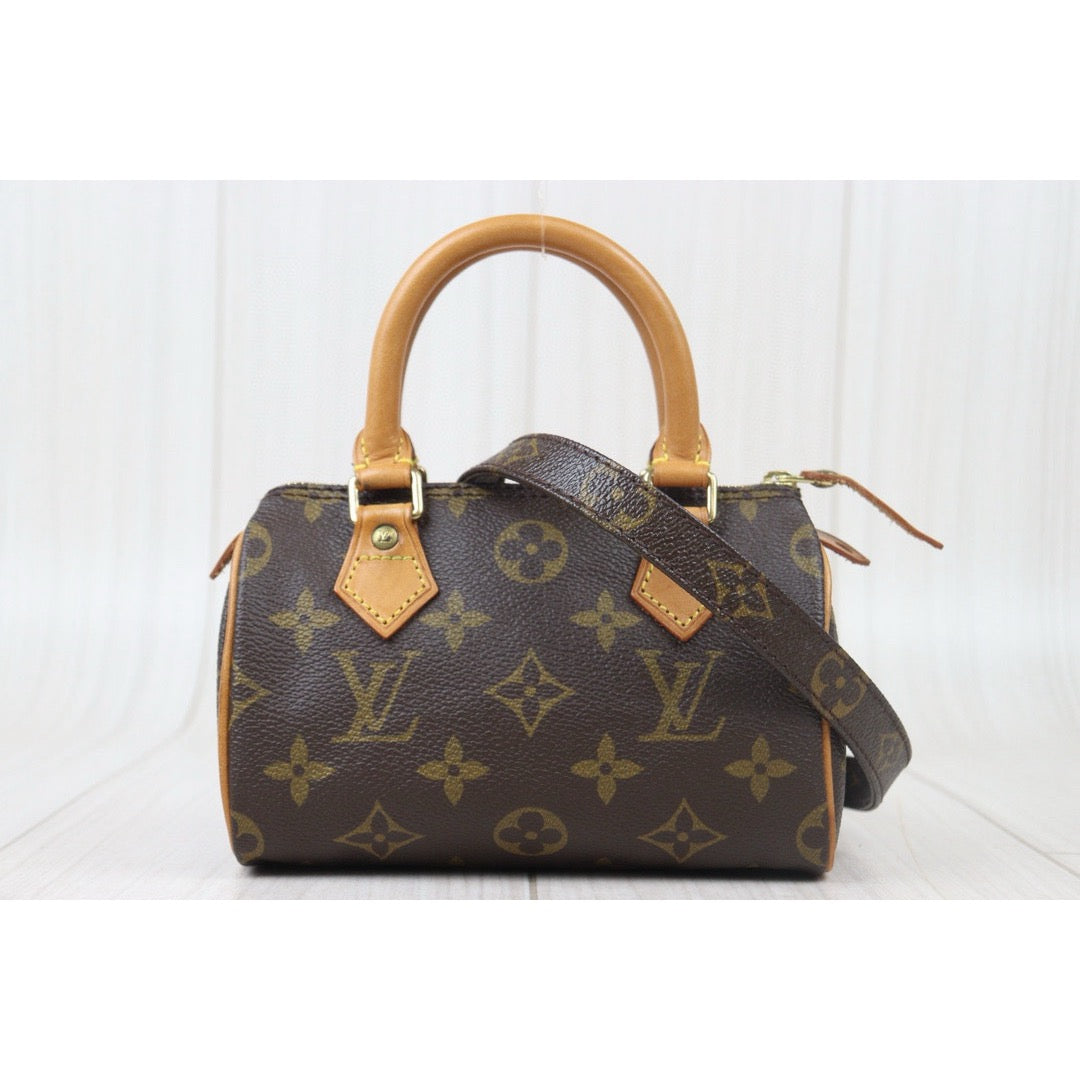 Very Good ( Rank A)｜ LV Monogram Mini Speedy Handbag With Shoulderstrap｜24101720