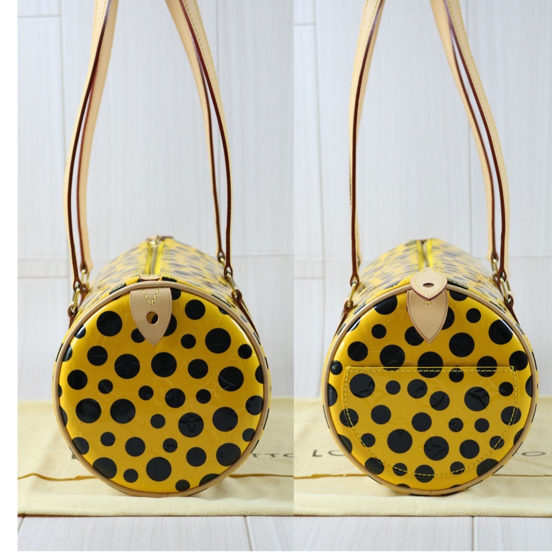 Excellent（Rank SA）｜ LV  Verni Yayoi Kusama Papillon GM Infinity Dot Pumpkin Handbag ｜S24032602