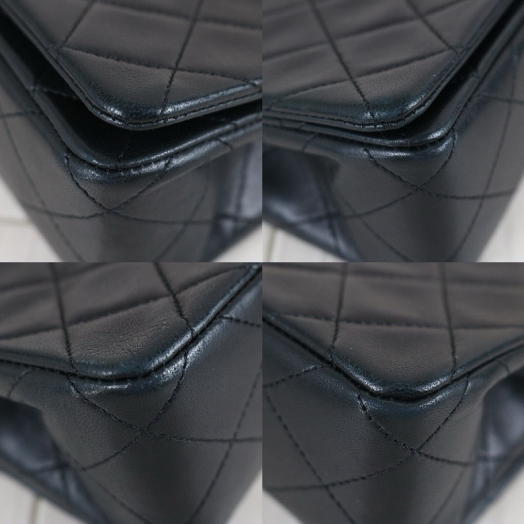 Include Entrupy Certificate of Authenticity｜Very Good ( Rank A)｜ Chanel Lamb Skin Mini Classic Flap Bag Black Made In 1989-1991 Year｜S26080103
