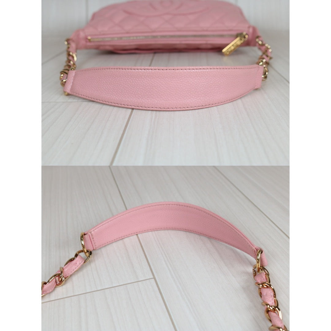 Good ( Rank AB)｜ CHANEL Caviar Leather Shoulder Bag Pink Made In 2004-2005Year  ｜S24073104