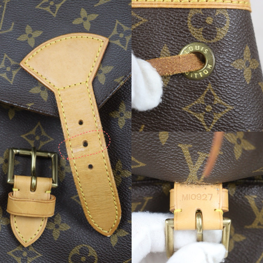 Include Entrupy Certificate of Authenticity｜Good ( Rank AB)｜ Louis Vuitton Monogram Montsouris GM Backpack｜26011404