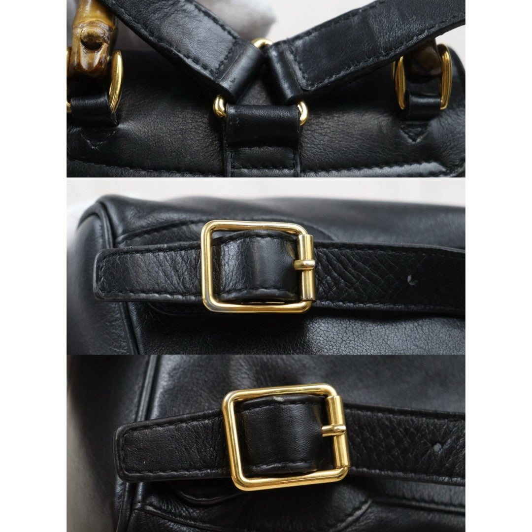 Good ( Rank AB)｜GUCCI Bamboo Calf Leather Mini Backpack Back｜25111901