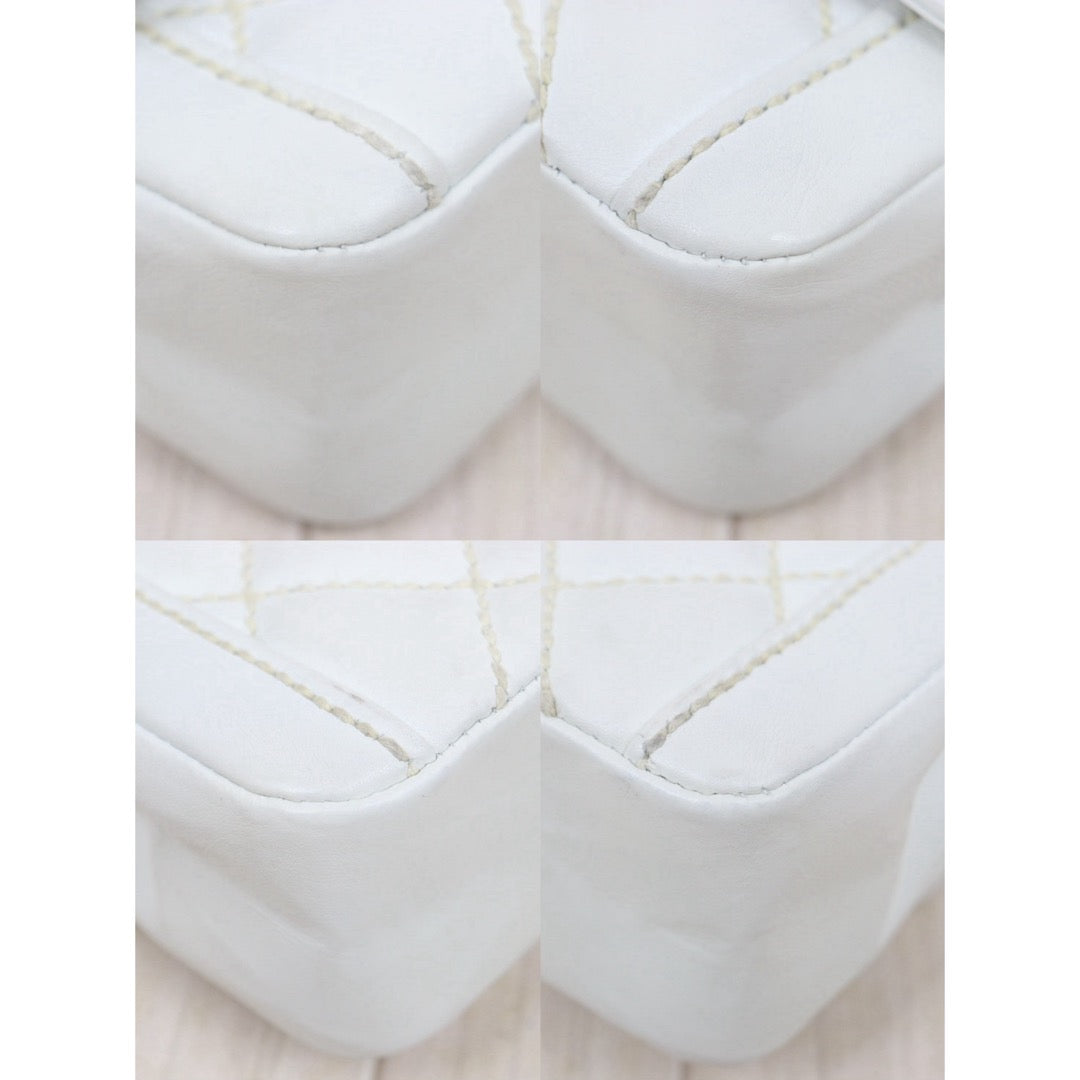 Good ( Rank AB)｜CHANEL Calf Leather White Mini  Vintage Kelly Handbag  Made In 2004-2005Year｜Y25110418