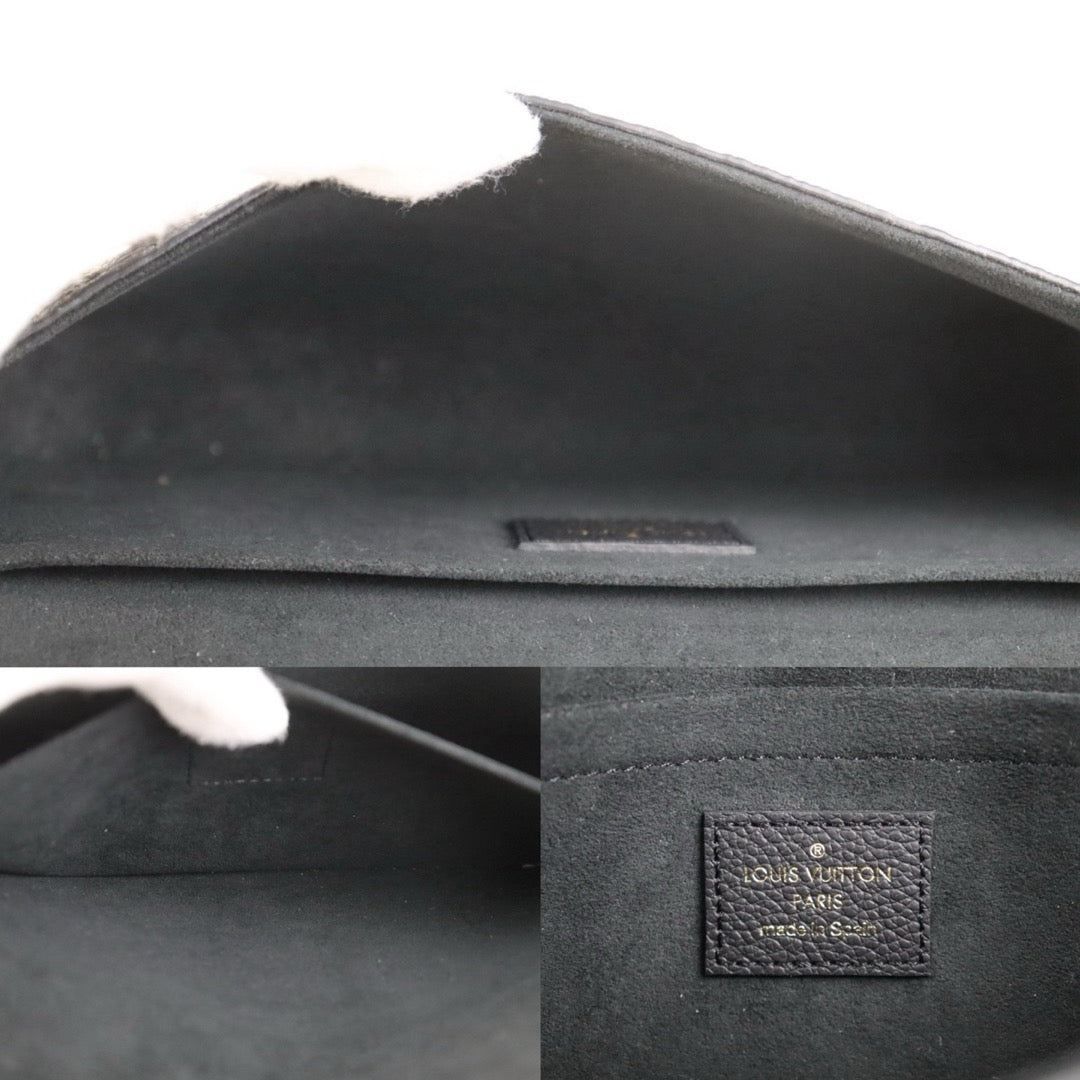 Include Entrupy Certificate of Authenticity｜Very Good ( Rank A)｜Full Set Louis Vuitton Monogram Empreinte Pochette Felicie Shoulder Bag Black  IC Chips Model｜S26060132