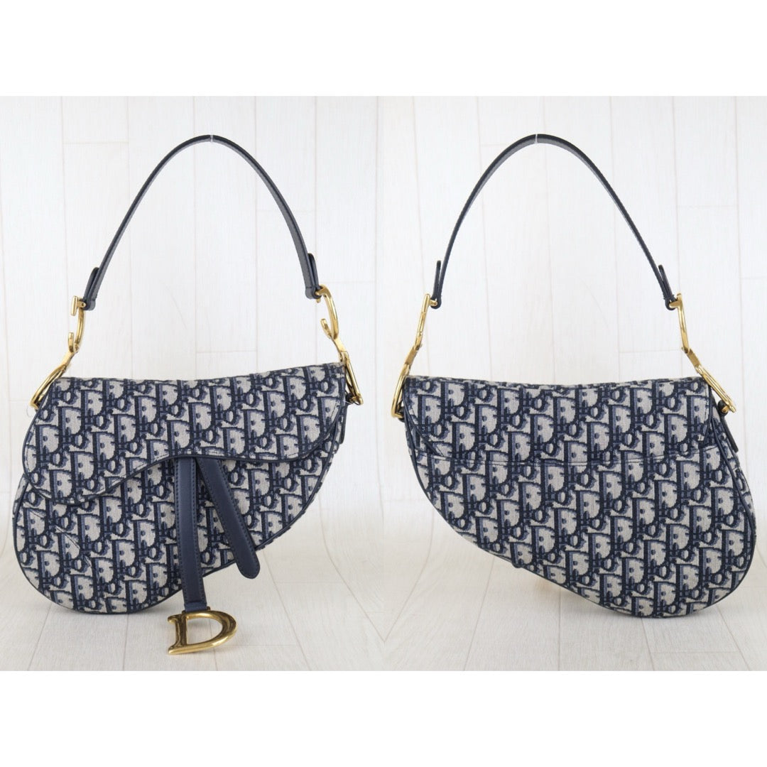 Include Entrupy Certificate of Authenticity｜Very Good ( Rank A)｜Dior Trotter Montaige  Oblique Saddle Shoulder Bag ｜Z26092905