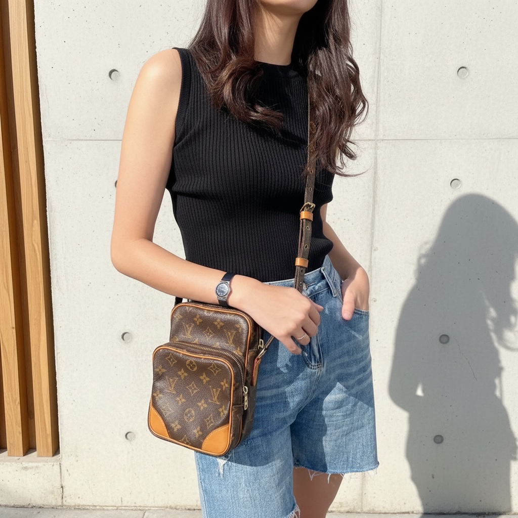 Include Entrupy Certificate of Authenticity｜Good ( Rank AB)｜ Louis Vuitton Monogram Amazon Shoulder Bag｜26032305