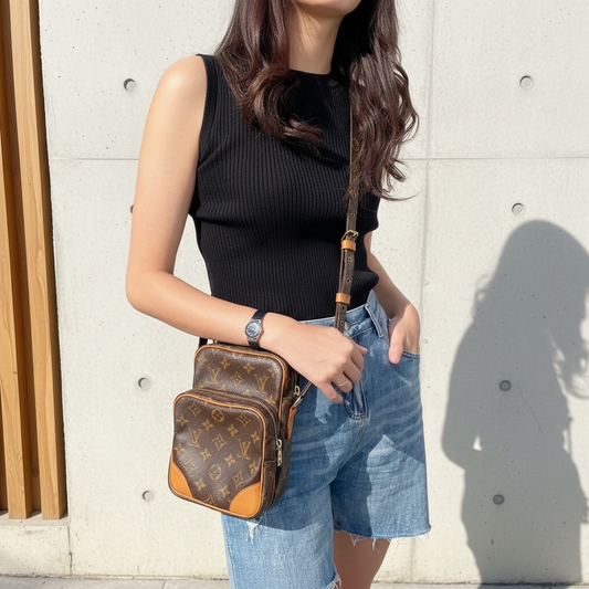 Include Entrupy Certificate of Authenticity｜Good ( Rank AB)｜ Louis Vuitton Monogram Amazon Shoulder Bag｜26032305