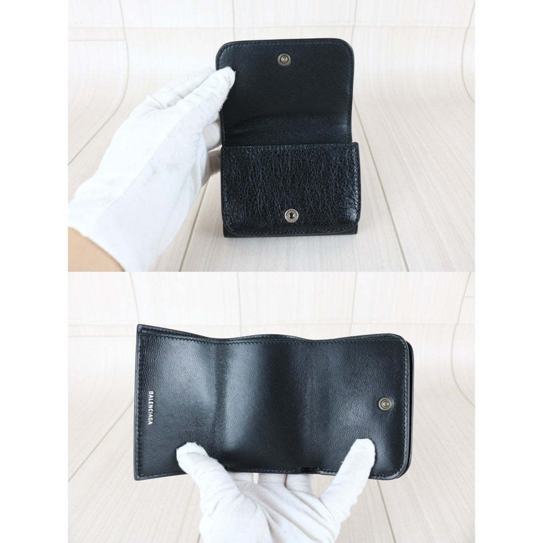 Excellent（Rank SA）｜Full Set Balenciaga Le City  Calfskin Mini Wallet Black ｜S25101609