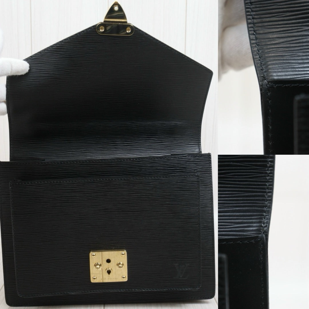 Include Entrupy Certificate of Authenticity｜Very Good ( Rank A)｜ Louis Vuitton Epi Capucines Monceau Handbag Shoulder Bag Black｜26071501