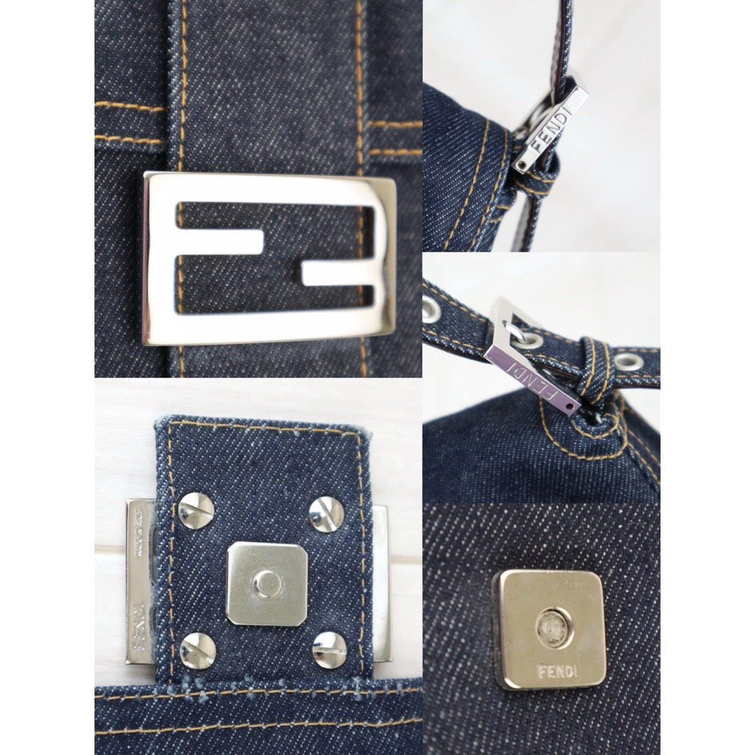 Good ( Rank AB)｜  FENDI Denim Baguette Shoulder Bag  ｜J25060505