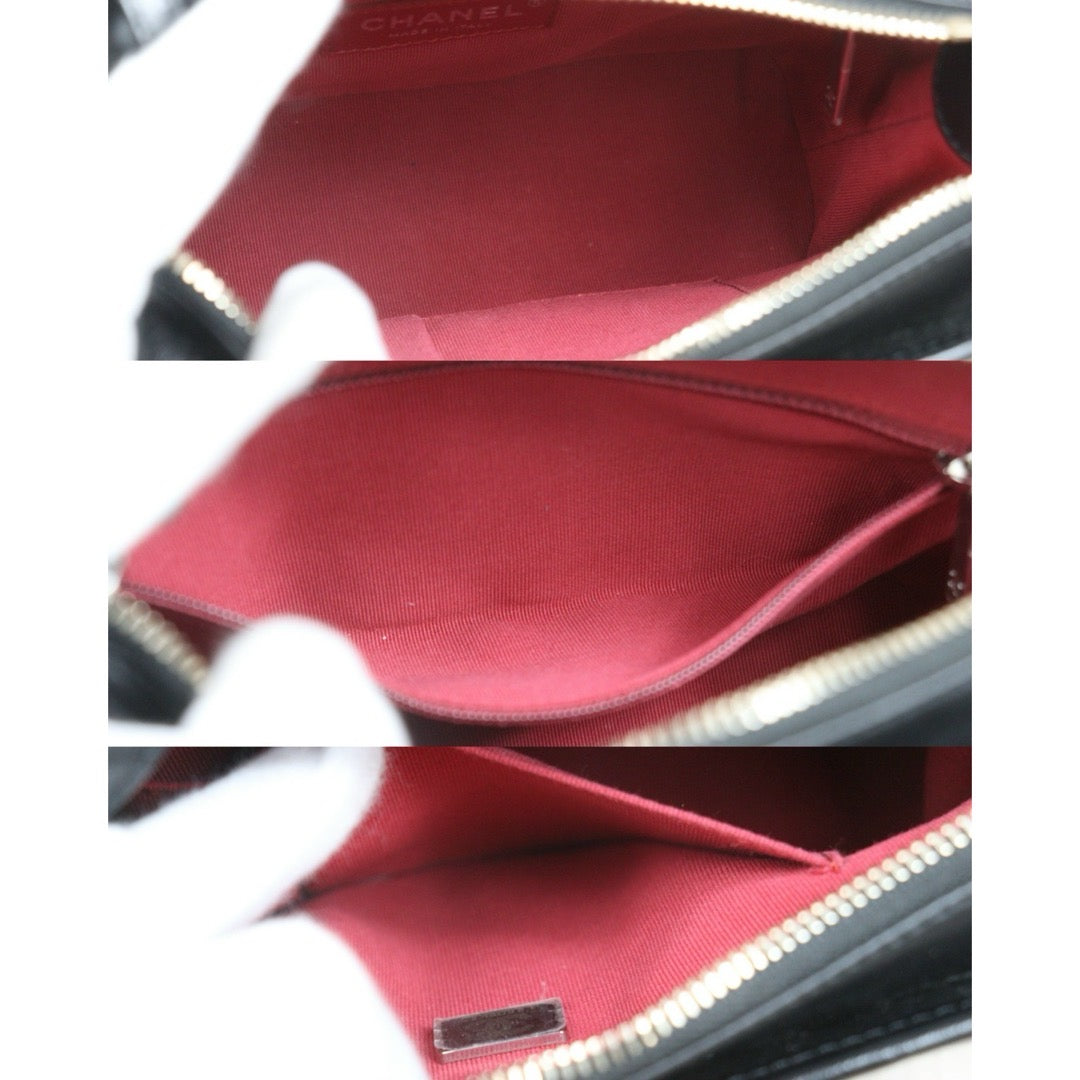 Include Entrupy Certificate of Authenticity｜Very Good ( Rank A) ｜CHANEL PM Gabrielle Calf Leather Shoulder Bag Black  IC Chips Model｜S26080611